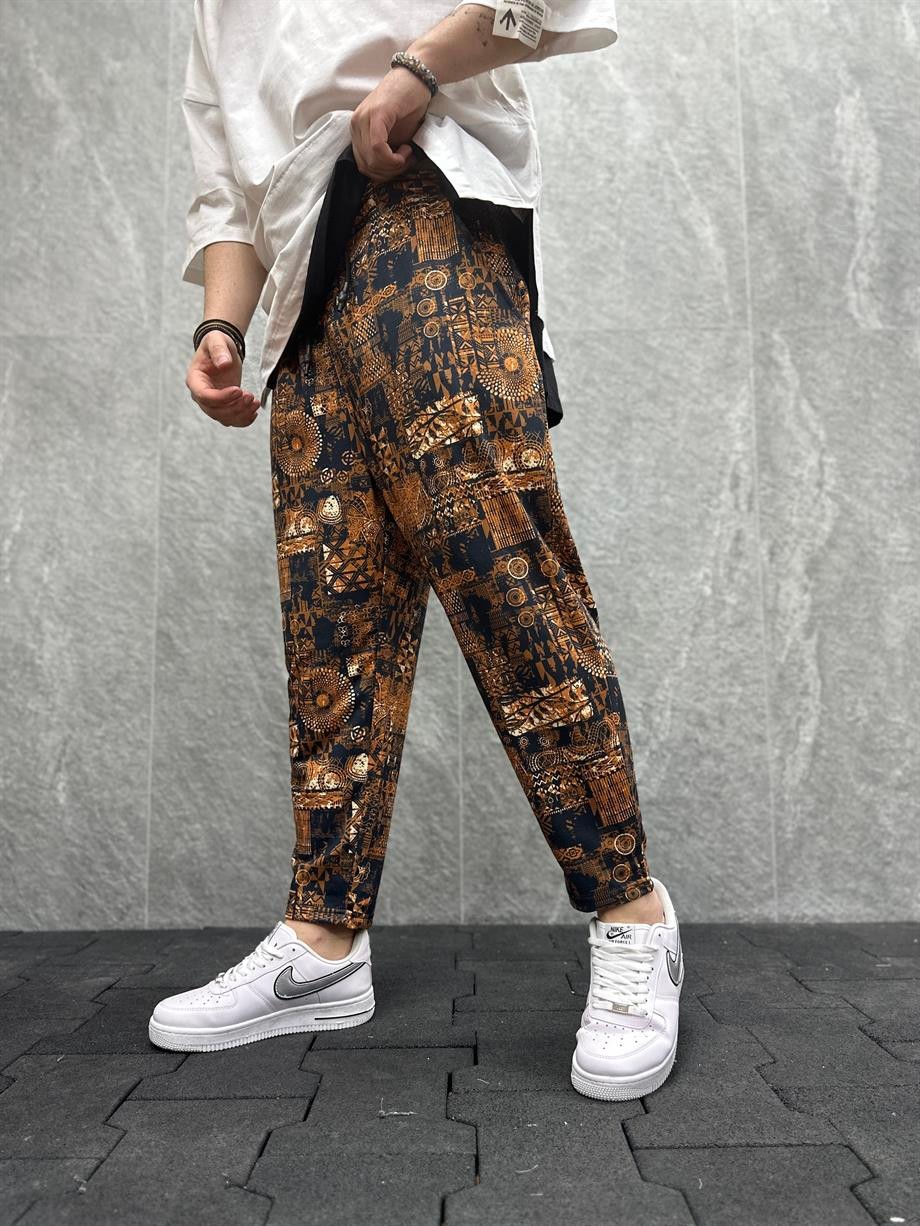 Rahat kalıp Beli Lastikli Bilek Paça Baggy Pantolon