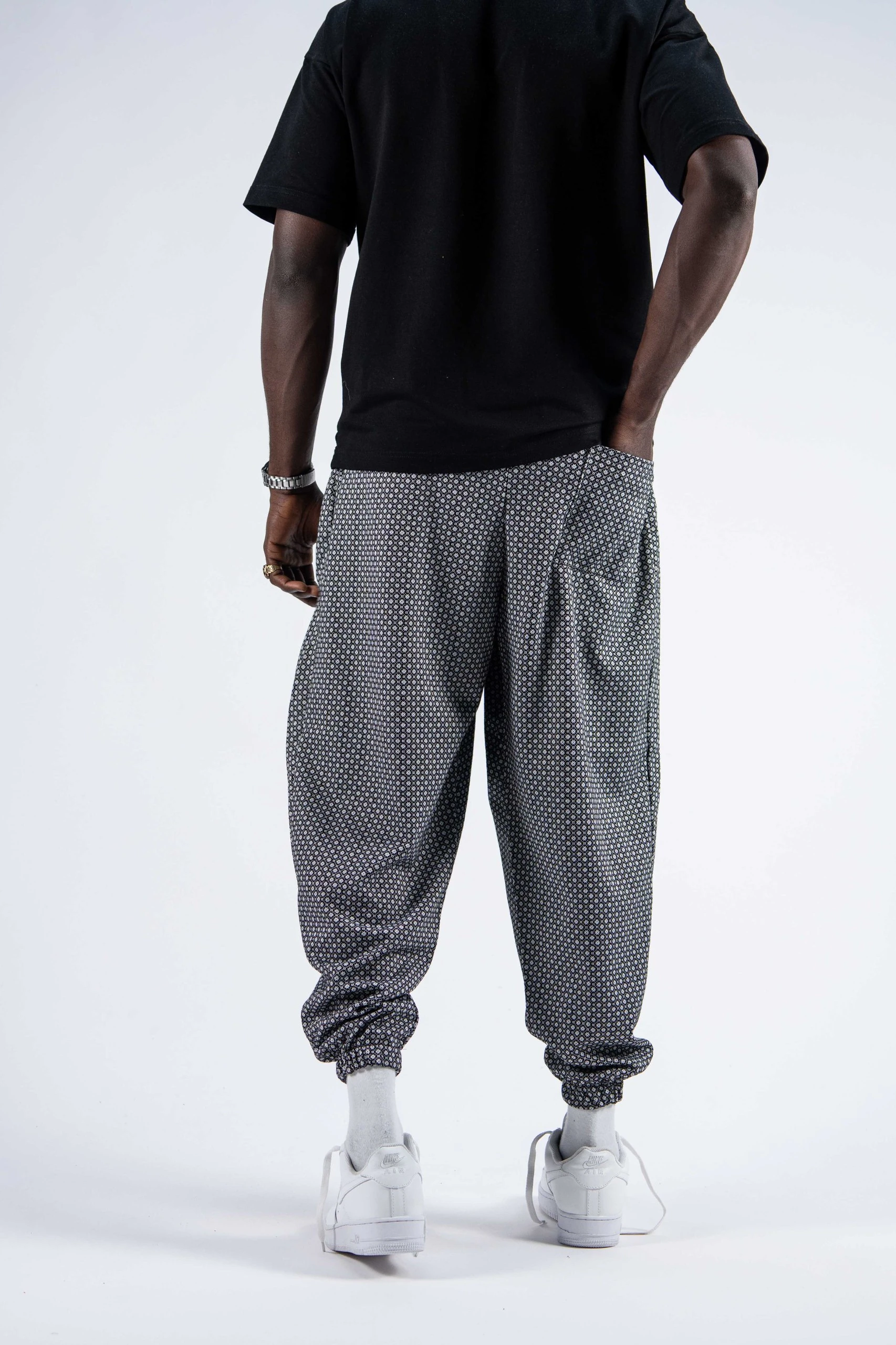  Beli Lastikli Desenli  Şalvar