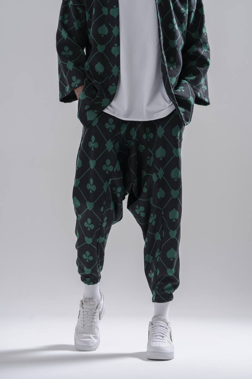  Beli Lastikli Desenli  Şalvar