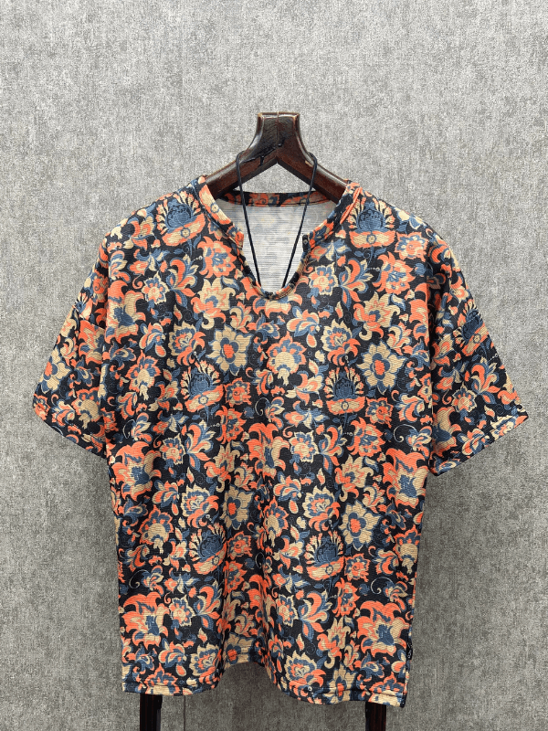 Oversize Bohem Desenli T-Shirt
