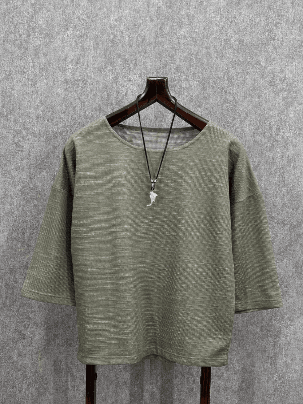 Oversize Haki Fakir Kol Tshirt