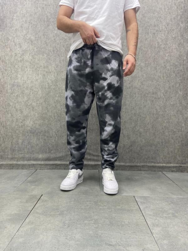 Beli Lastikli Desenli Baggy Pantolon