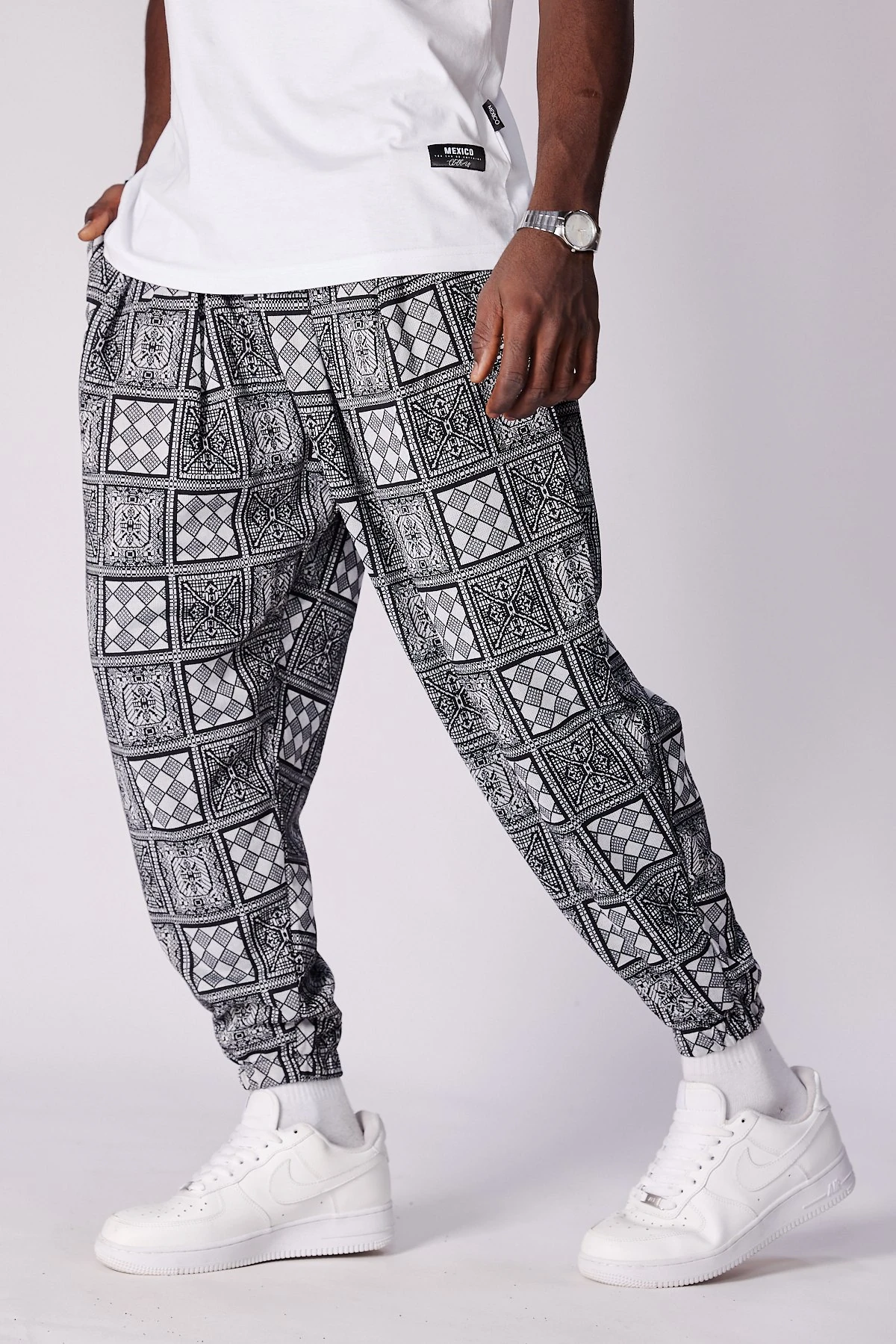  Beli Lastikli Desenli  Şalvar