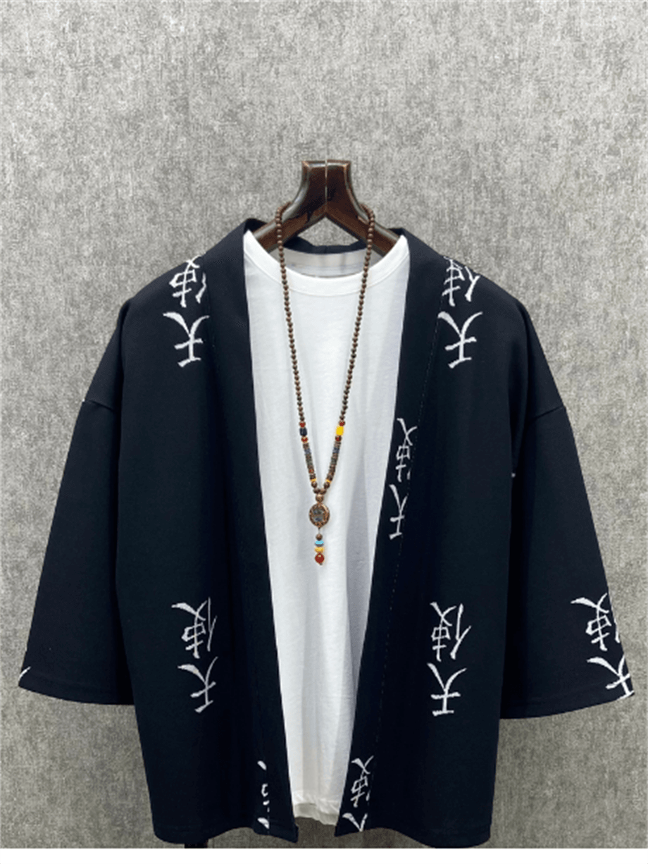 Oversize Bohem Desenli Kimono