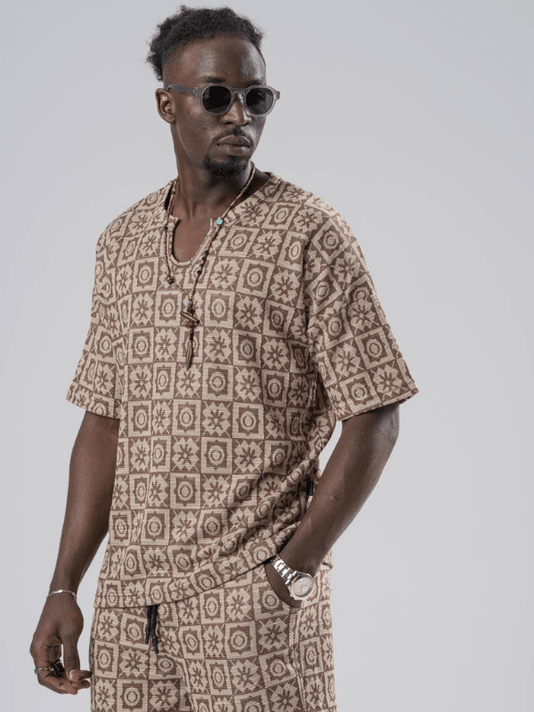 Oversize Bohem Desenli Tshirt