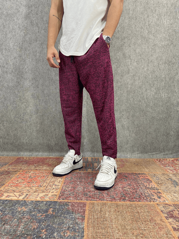 Beli Lastikli Nokta Desenli Bohem Baggy Pantolon