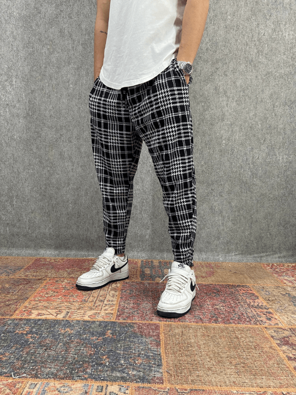 Beli Lastikli Desenli Bohem Baggy Pantolon