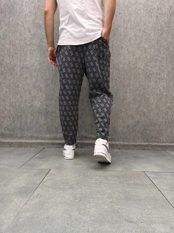 Beli Lastikli Bohem Baggy Desenli Pantolon