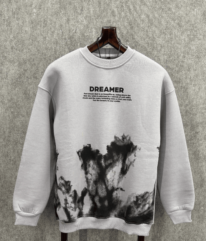 Oversize Baskılı Sweatshirt