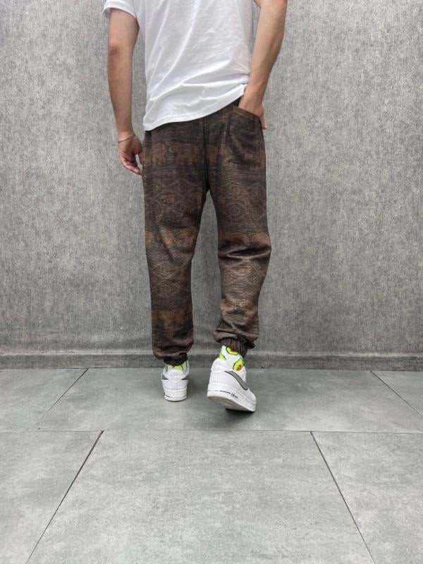 Bel ve Paça Lastikli Desenli Jogger