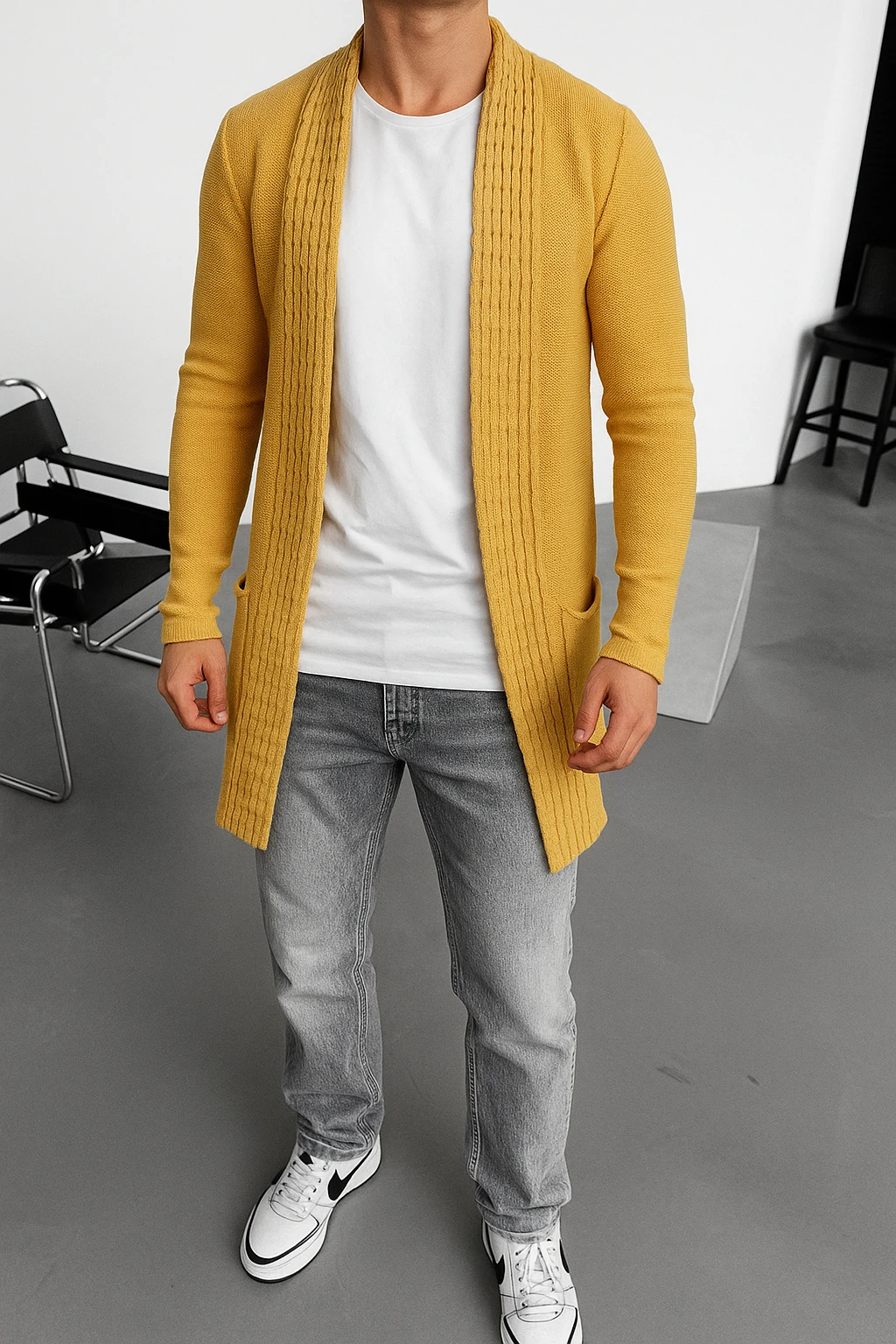 Regular Hardal Triko Hırka