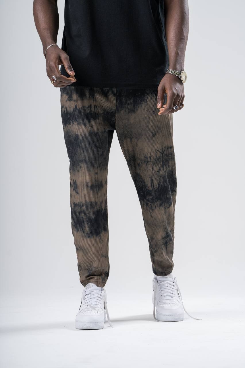 Batik Yıkamalı Beli Lastikli Baggy Pantolon