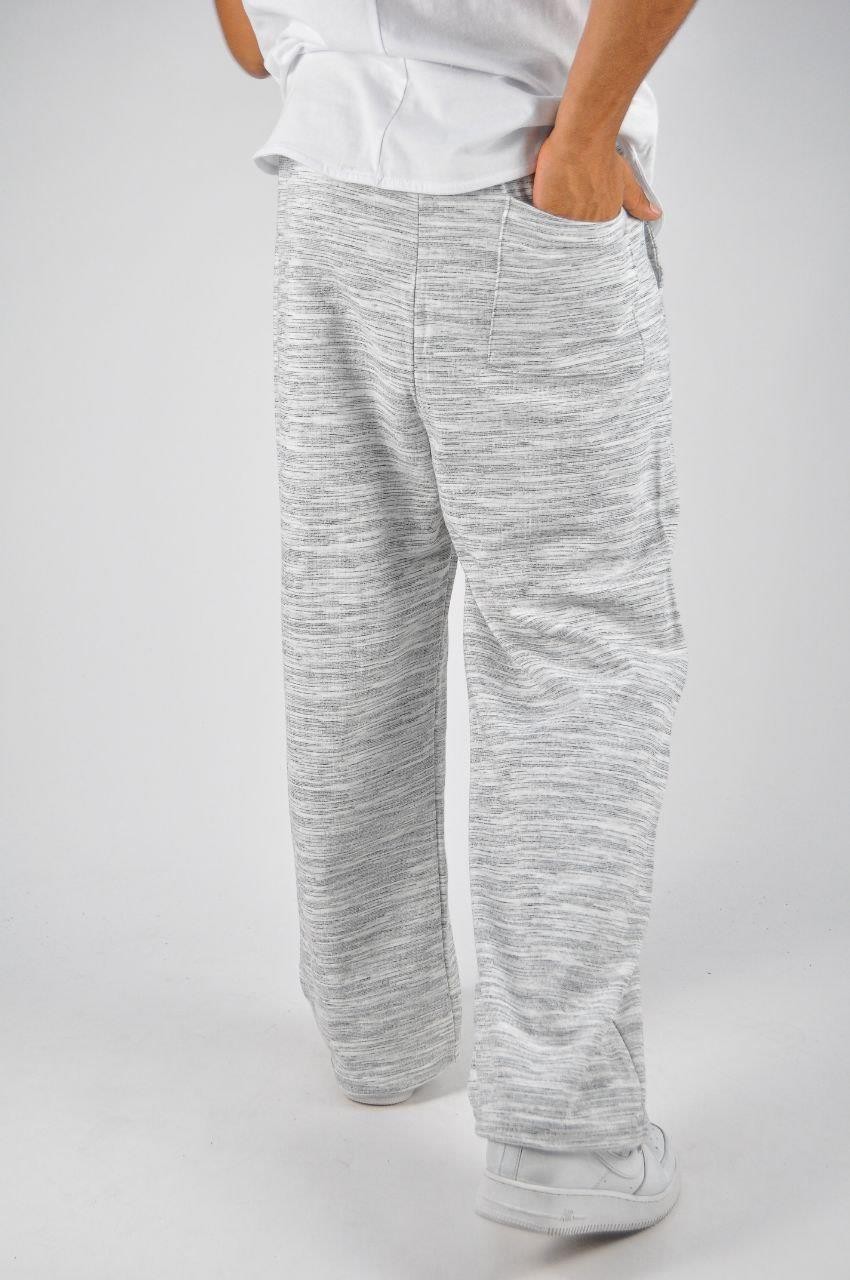Beli Lastikli Paça Stoperli Flamlı Pamuklu Baggy Pantolon