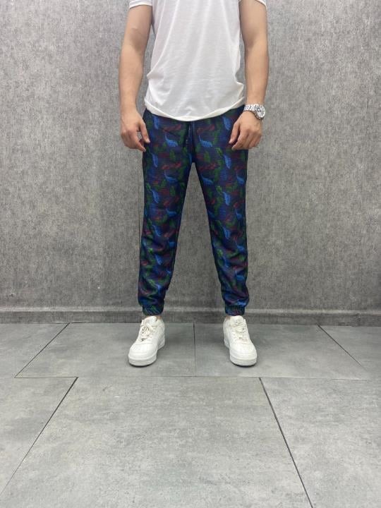 Bel ve Paça Lastikli Bohem Desenli Jogger