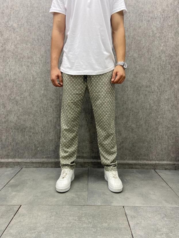 Beli Lastikli  Bohem Desenli Pantolon