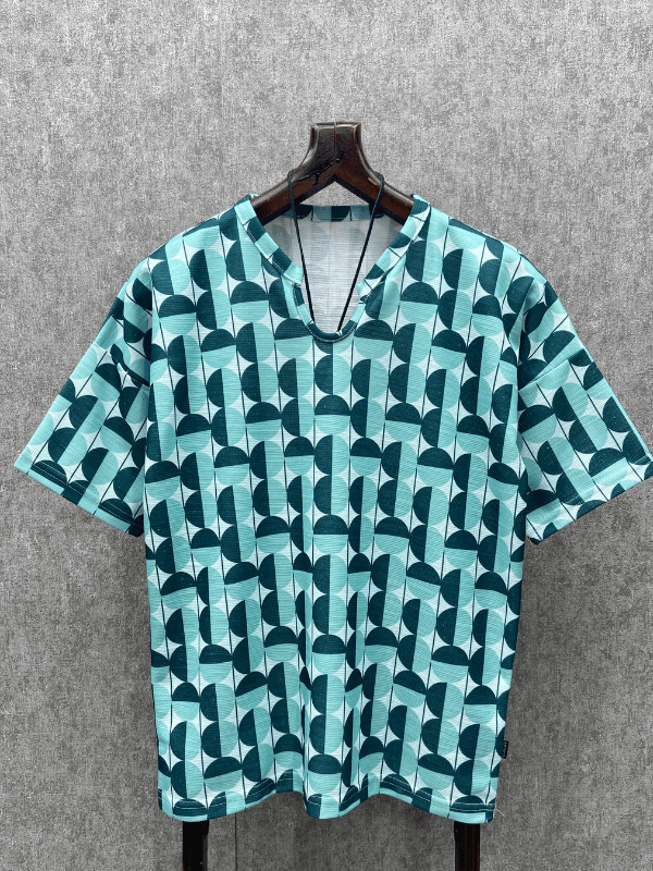 Oversize Bohem Desenli T-Shirt