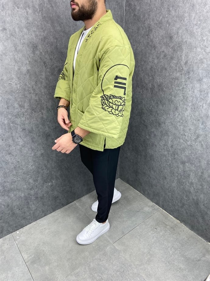 Oversize Fakir Kol  Astarlı Kapitone  Kimono