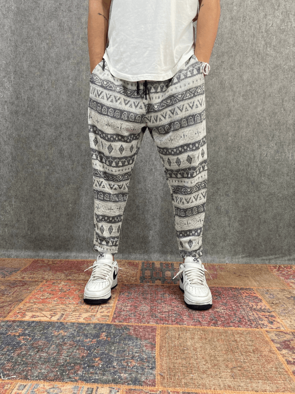 Beli Lastikli Pamuklu Bohem Baggy Pantolon