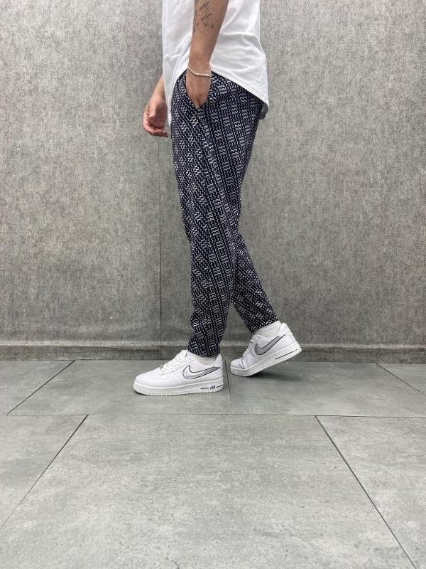 Beli Lastikli Bohem Baggy Desenli Pantolon