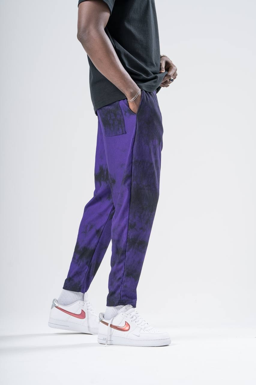 Batik Yıkamalı Beli Lastikli Baggy Pantolon