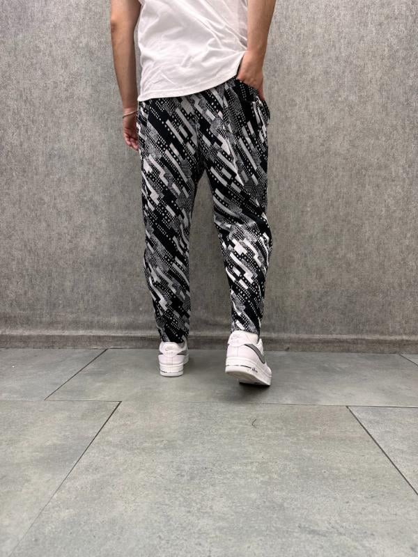 Beli Lastikli Bohem Baggy Desenli Pantolon