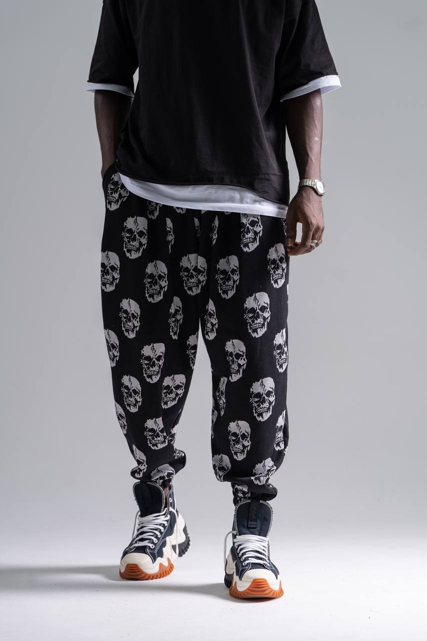  Beli Lastikli Desenli  Şalvar