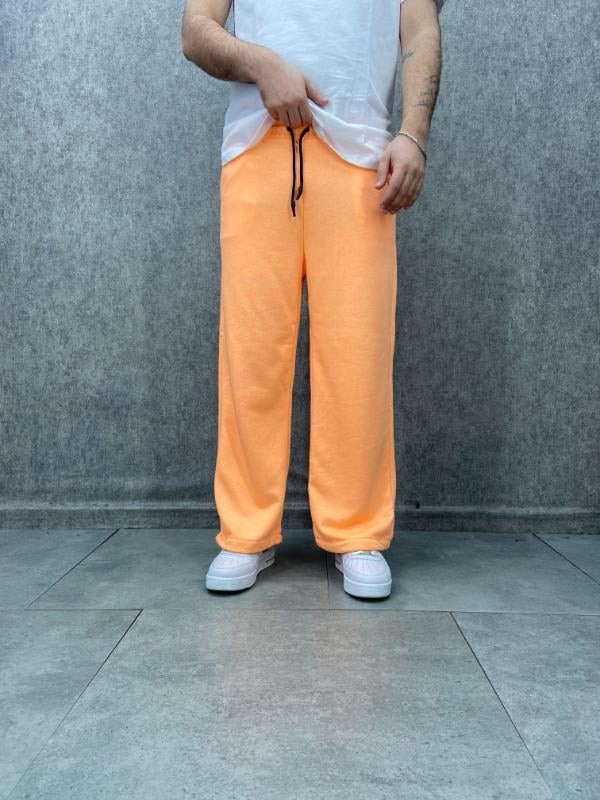 Bel ve Paça Ayarlanabilir  Lastikli Turuncu Baggy  Pantolon