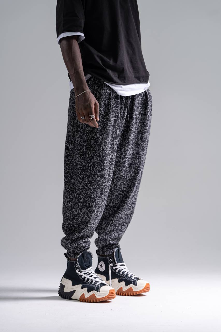  Beli Lastikli Desenli  Şalvar