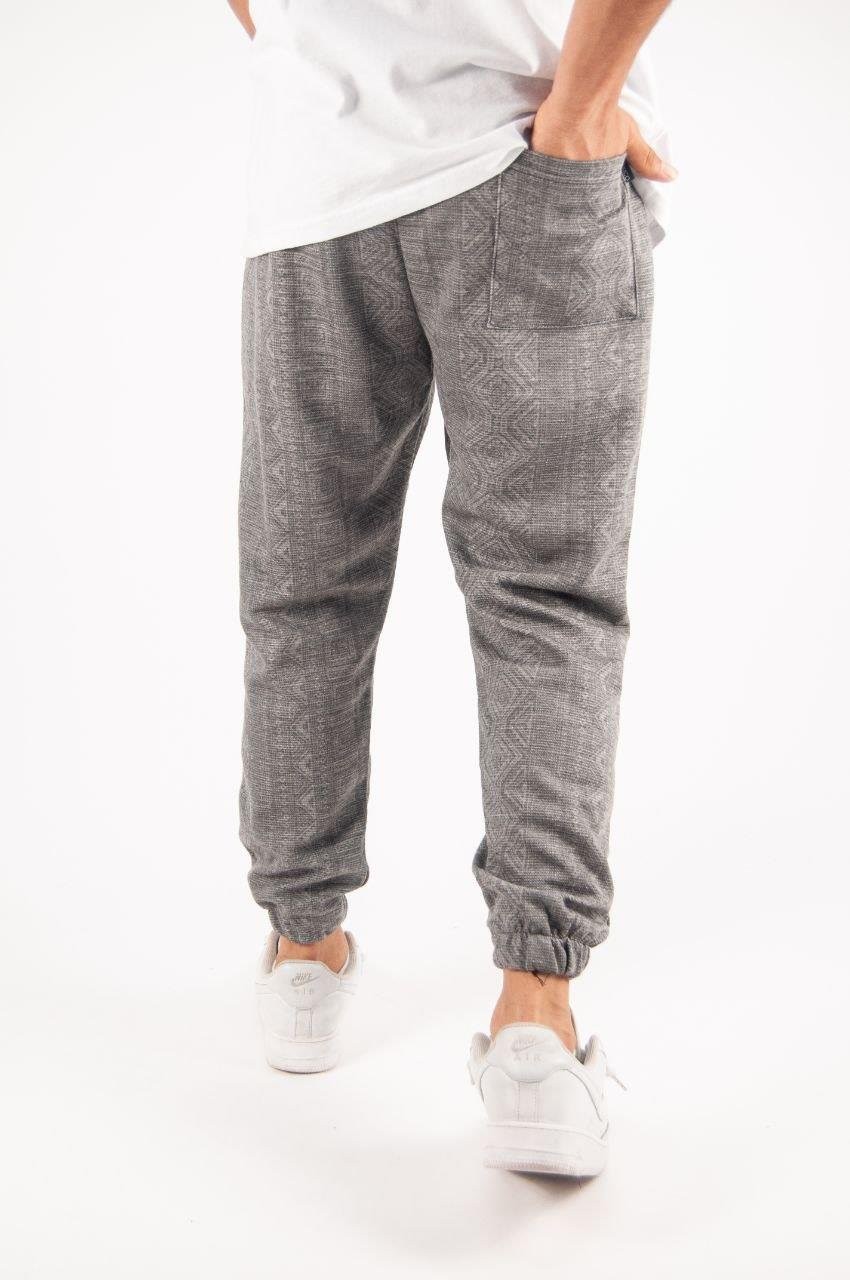 Beli Lastikli Aztek Desenli Jogger
