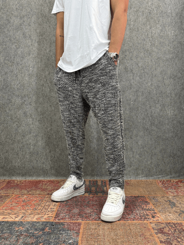 Beli Lastikli Desenli Baggy Pantolon