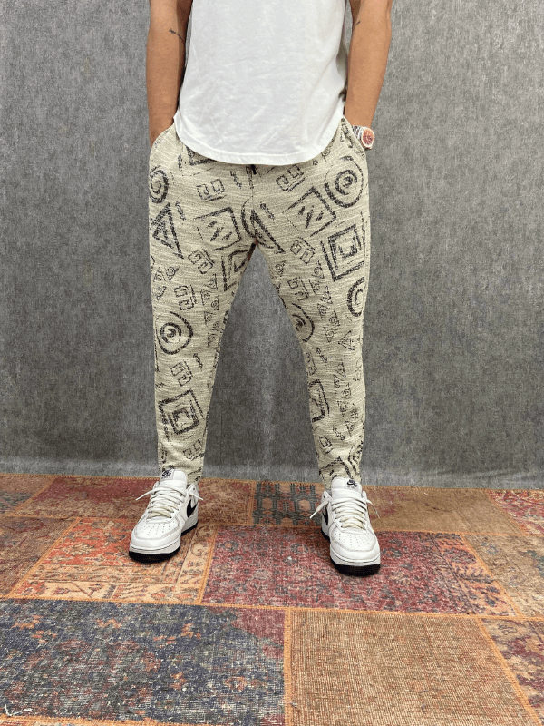 Beli Lastikli Pamuklu Bohem Baggy Pantolon