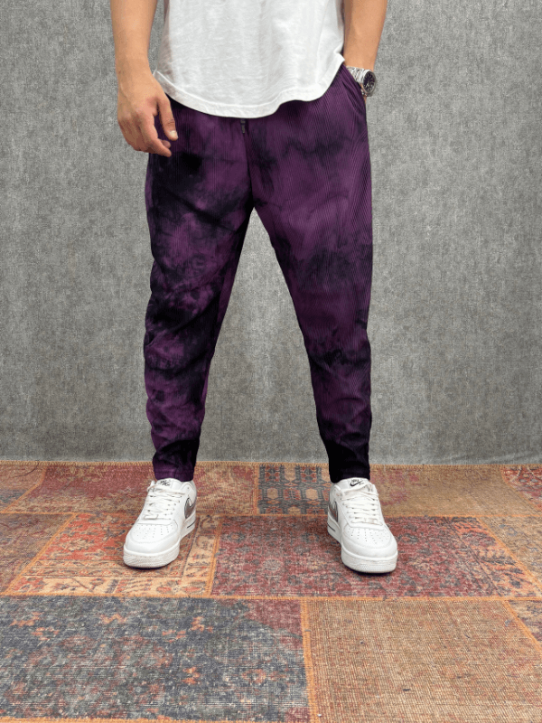 Beli Lastikli Likralı Fitilli Kumaş Baggy Pantolon