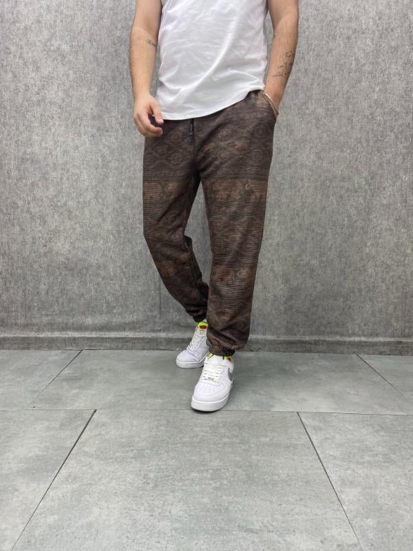 Bel ve Paça Lastikli Desenli Jogger