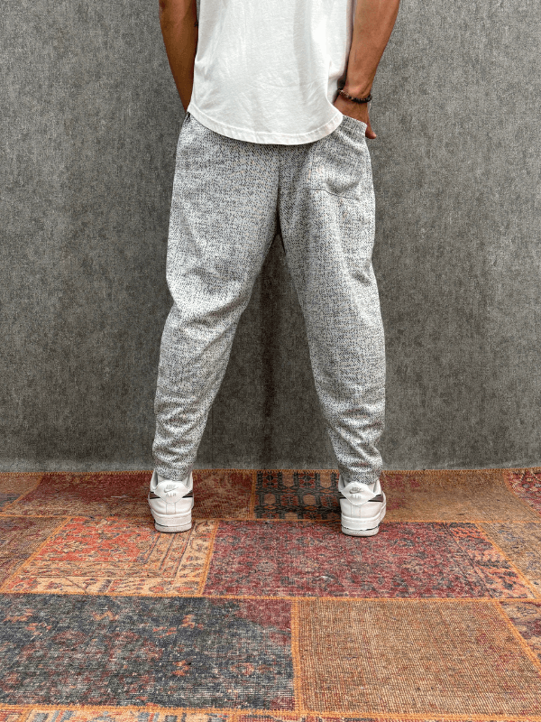  Beli Lastikli Desenli  Baggy Pantolon
