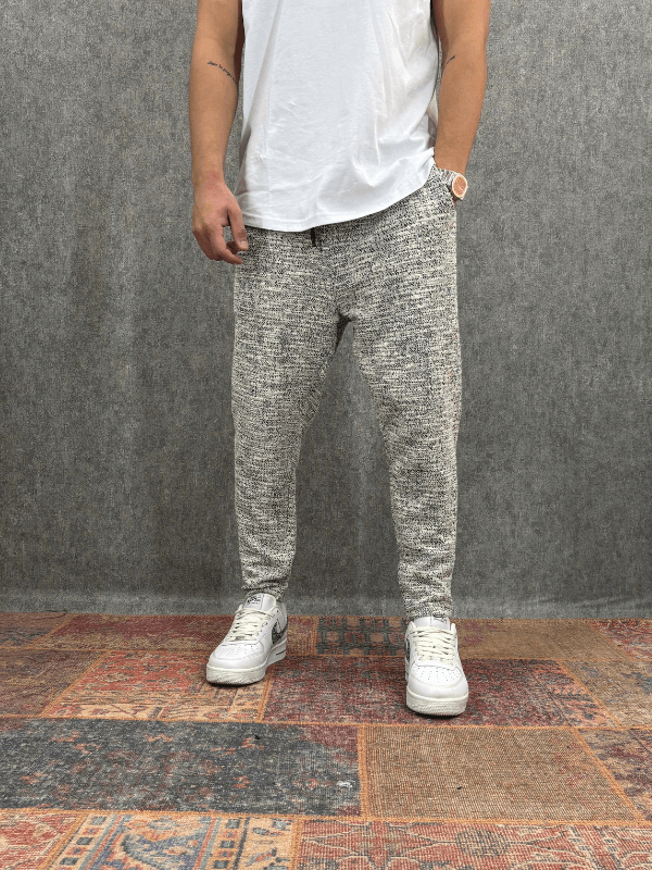 Beli Lastikli Desenli Baggy Pantolon