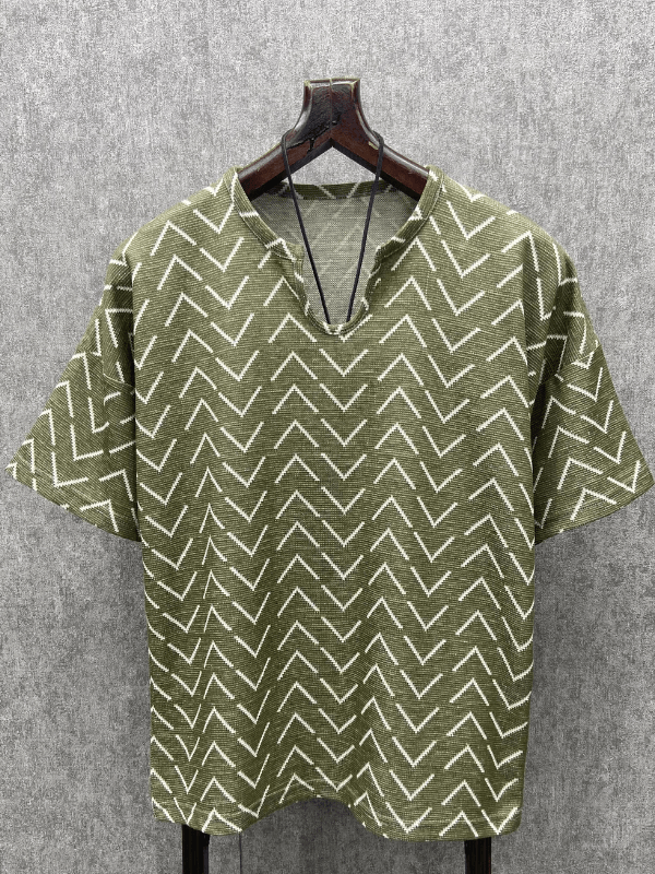 Oversize Bohem Desenli T-Shirt