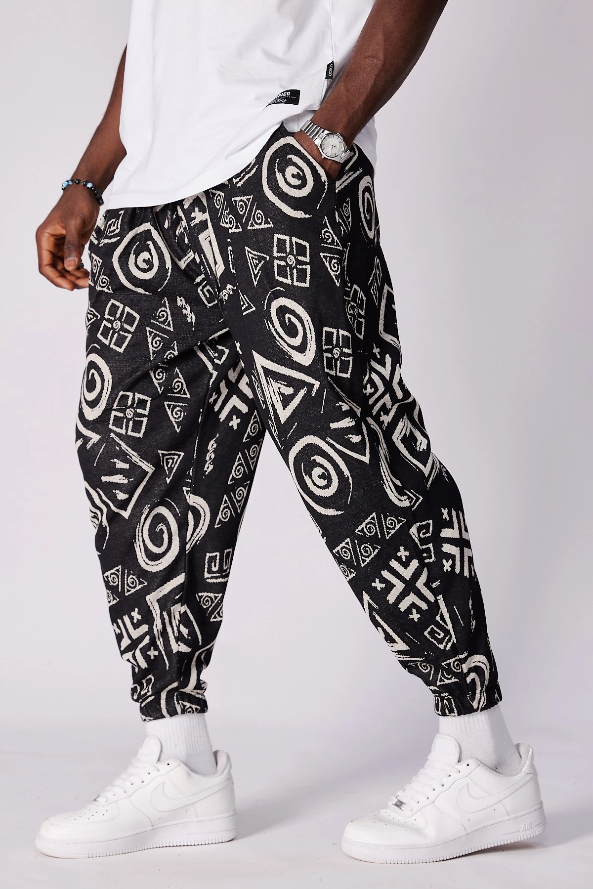  Beli Lastikli Desenli  Şalvar