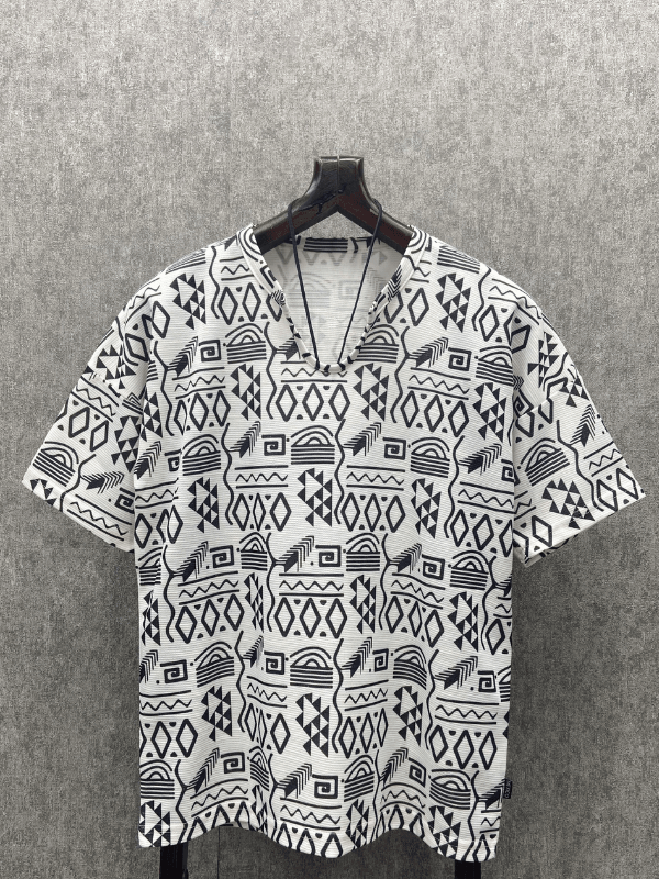 Oversize Bohem Desenli T-Shirt