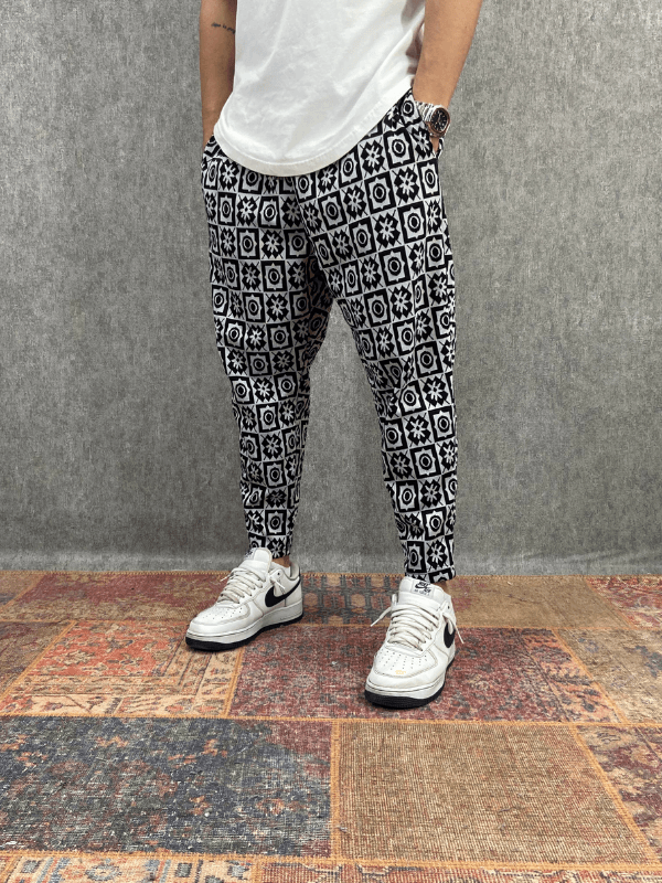 Beli Lastikli Pamuklu Bohem Baggy Pantolon