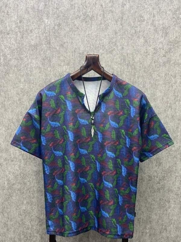 Oversize Desenli Bohem Tshirt