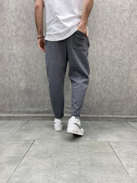 Beli Lastikli Desenli Baggy Pantolon