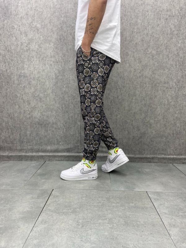 Bel ve Paça Lastikli Desenli Jogger