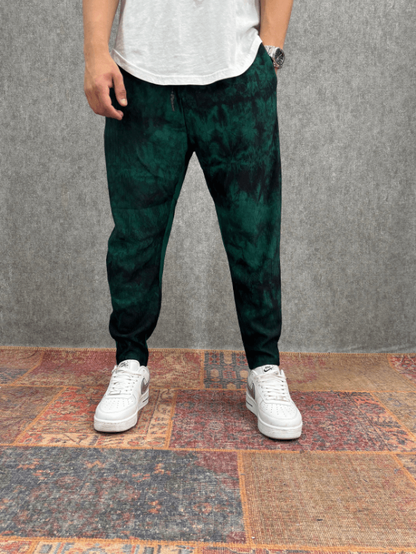 Beli Lastikli Likralı Fitilli Kumaş Baggy Pantolon