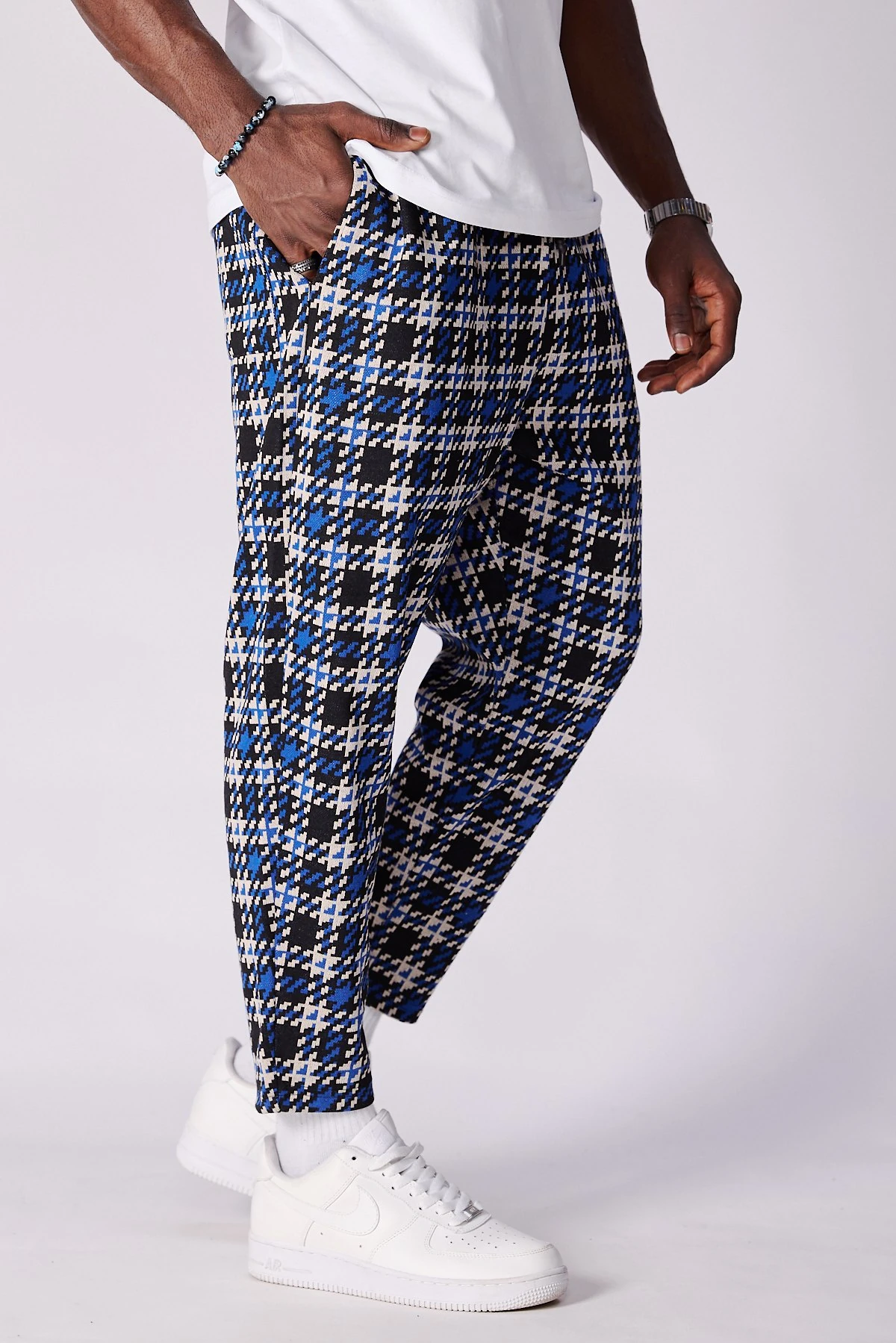 Beli Lastikli Desenli  Baggy Pantolon