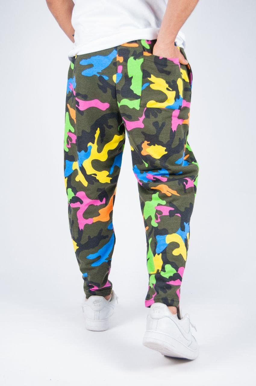 Beli Lastikli Desenli Baggy Pantolon