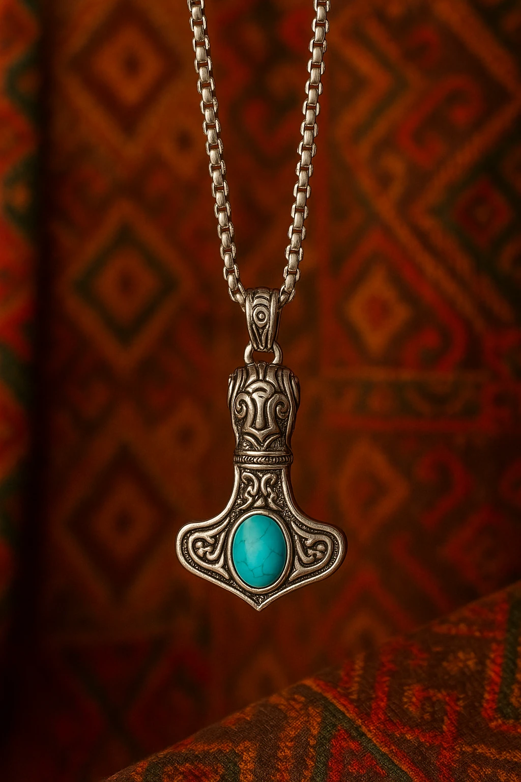 Çelik Kolye Viking Savaşçı Baltası