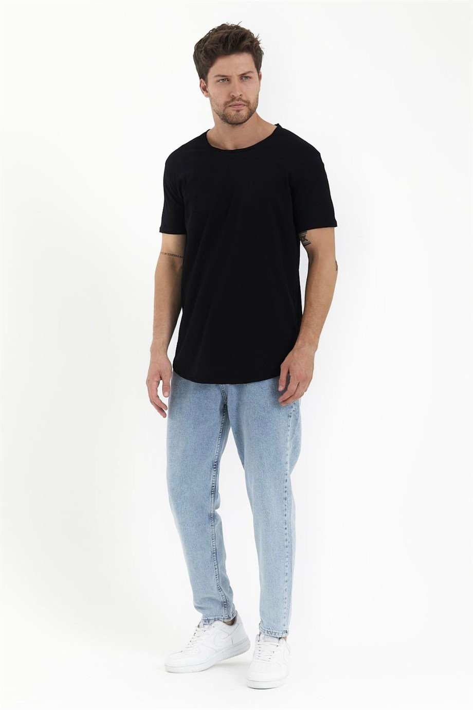 Oversize Oval Kesim Pamuklu Tshirt