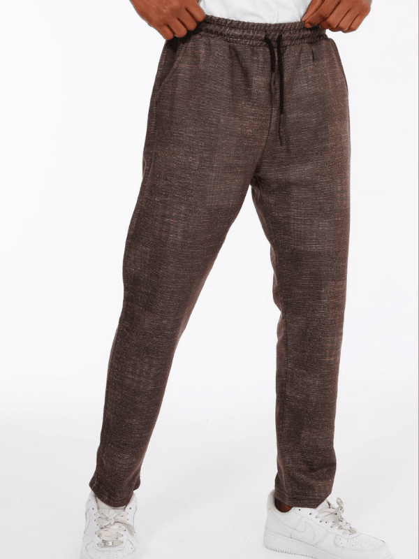Beli Lastikli Desenli Bohem Pantolon 
