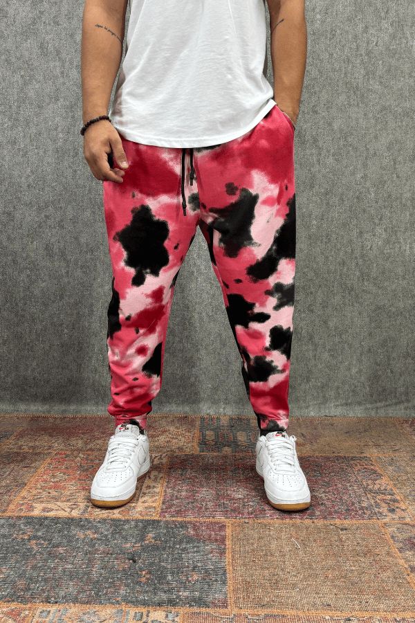Beli Lastikli Desenli Pamuk  Jogger