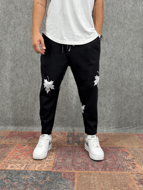 Beli Lastikli Bohem Desenli Baggy Pantolon